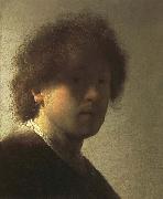 Rembrandt van rijn Self-Portrait as a Young Man oil on canvas